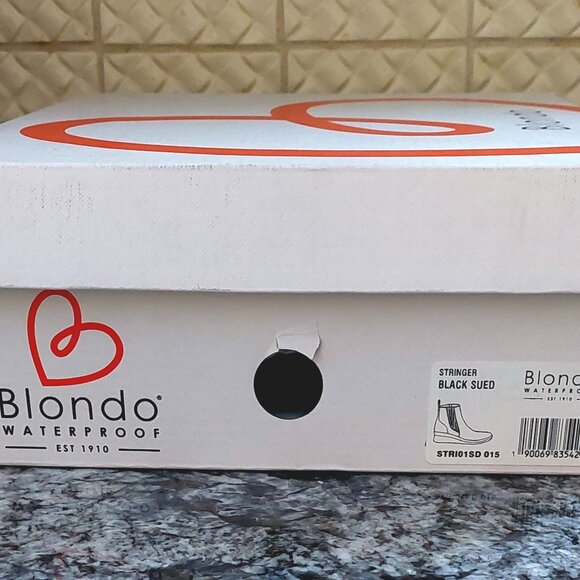 BLONDO WATERPROOF BLACK SUEDE WEDGE BOOTIE SIZE 9 MEDIUM - Picture 6 of 7